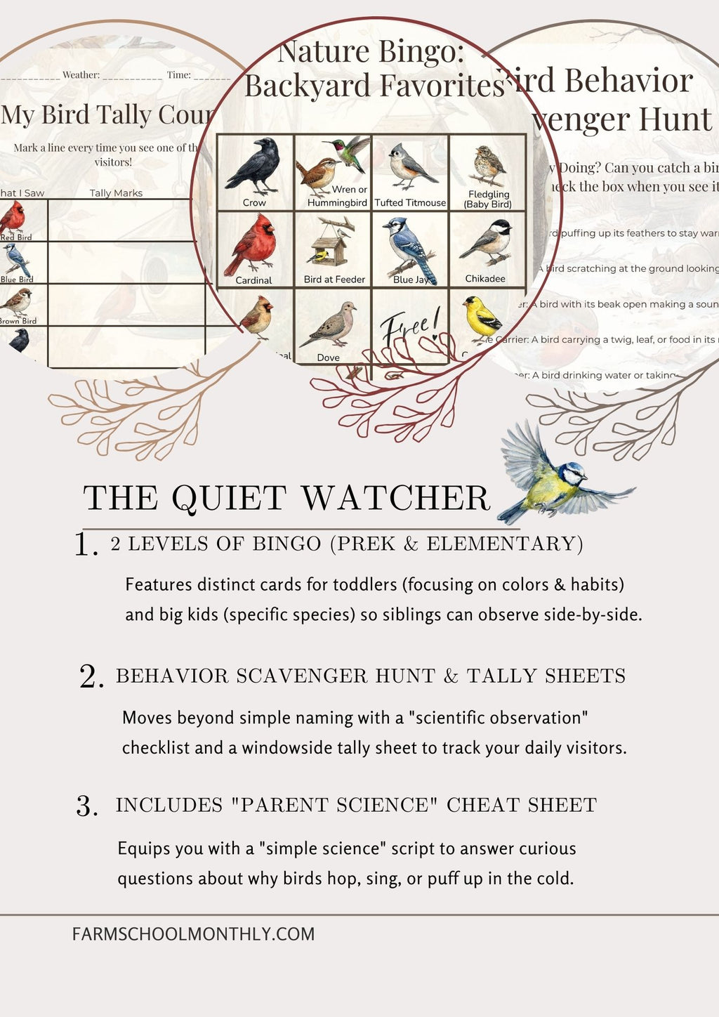 The Quiet Watcher: Windowside Bird Bingo & Observation Set